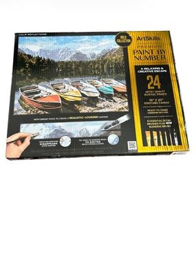 ARTSKILLS Premium PaintByNumber Kit Gold Collection CalmReflections 16x20 Canvas